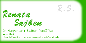 renata sajben business card